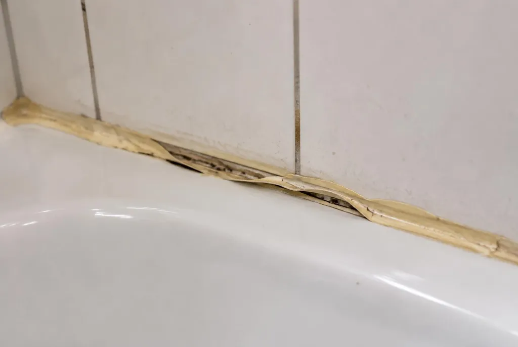 Kitbedrijf Arnhem – loslatende kit naast het bad